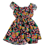 Gaelle Abito tinta unita con Fantasia Nero per Bambina 2746V00044 NERO GAELLE 