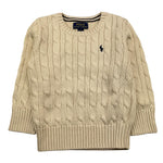 RALPH LAUREN maglia girocollo tinta unita con ricamo logo Crema per Neonato 322702674068 CREMA RALPH LAUREN 