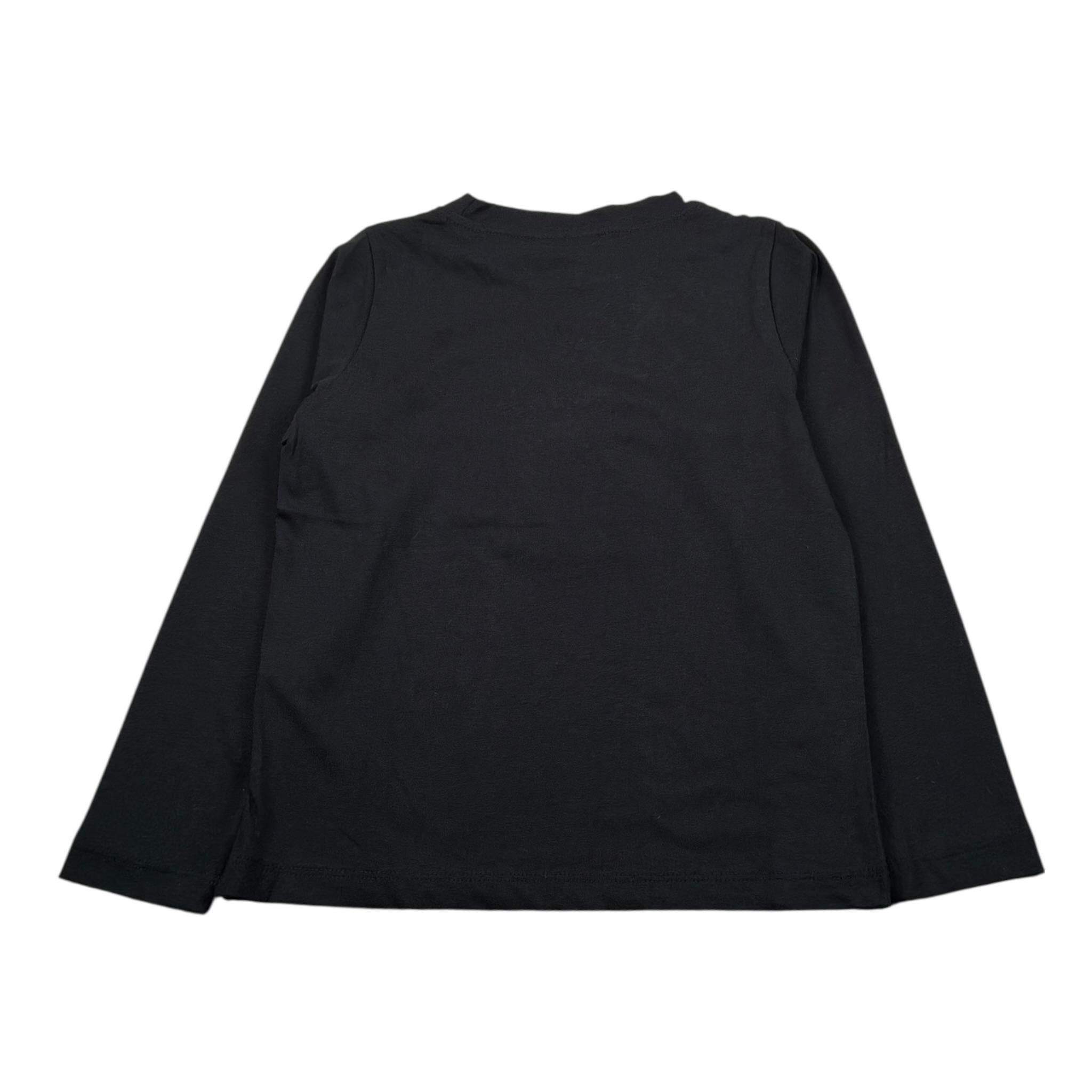 Mariuccia Shirt Girocollo tinta unita con Stampa Brillantinata Nero per Bambina MBFW23T209 NERO MARIUCCIA 