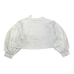 Dondup Felpa Girocollo Tinta Unita con Brillantini per Bambina DFFE016 BIANCO DONDUP 