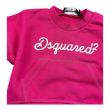 DSQUARED2 felpa chiusa girocollo tinta unita Fuxia per Neonata DQ1799 FUXIA DSQUARED2 