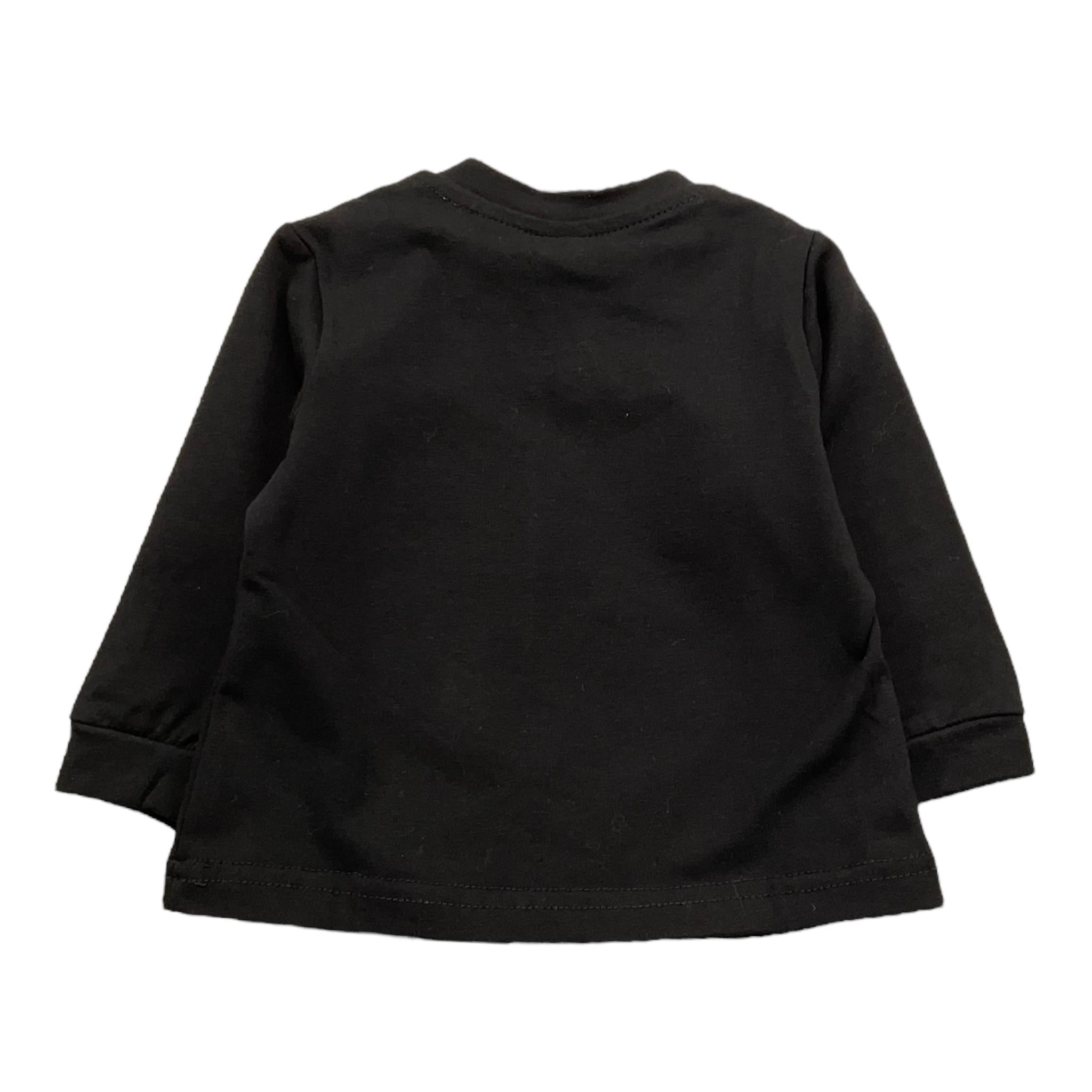 NEVER TOO shirt girocollo tinta unita con logo Nero per Neonato NT1071N NERO NEVER TOO 