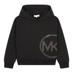 MICHAEL KORS felpa con cappuccio tinta unita glitter Nero per Neonata R30154N NERO MICHAEL KORS 
