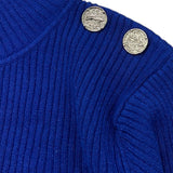 GENNY PRINCESS maglia mezzo collo tinta unita Cobalto per Bambina YFMA006 COBALTO GENNY PRINCESS 