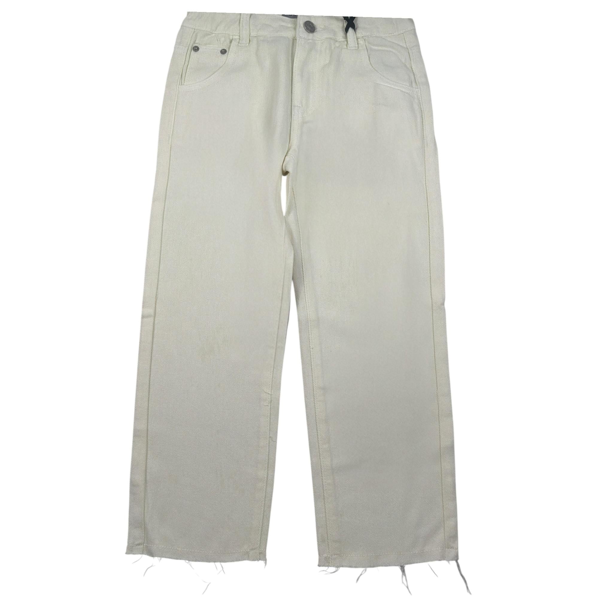 Gaelle Pantalone tinta unita con Stampa Logo Panna per Bambina 2745P00463 PANNA GAELLE 