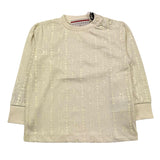 CESARE PACIOTTI shirt girocollo tinta unita con stampa Panna per Bambino TSP5351BJ PANNA CESARE PACIOTTI 