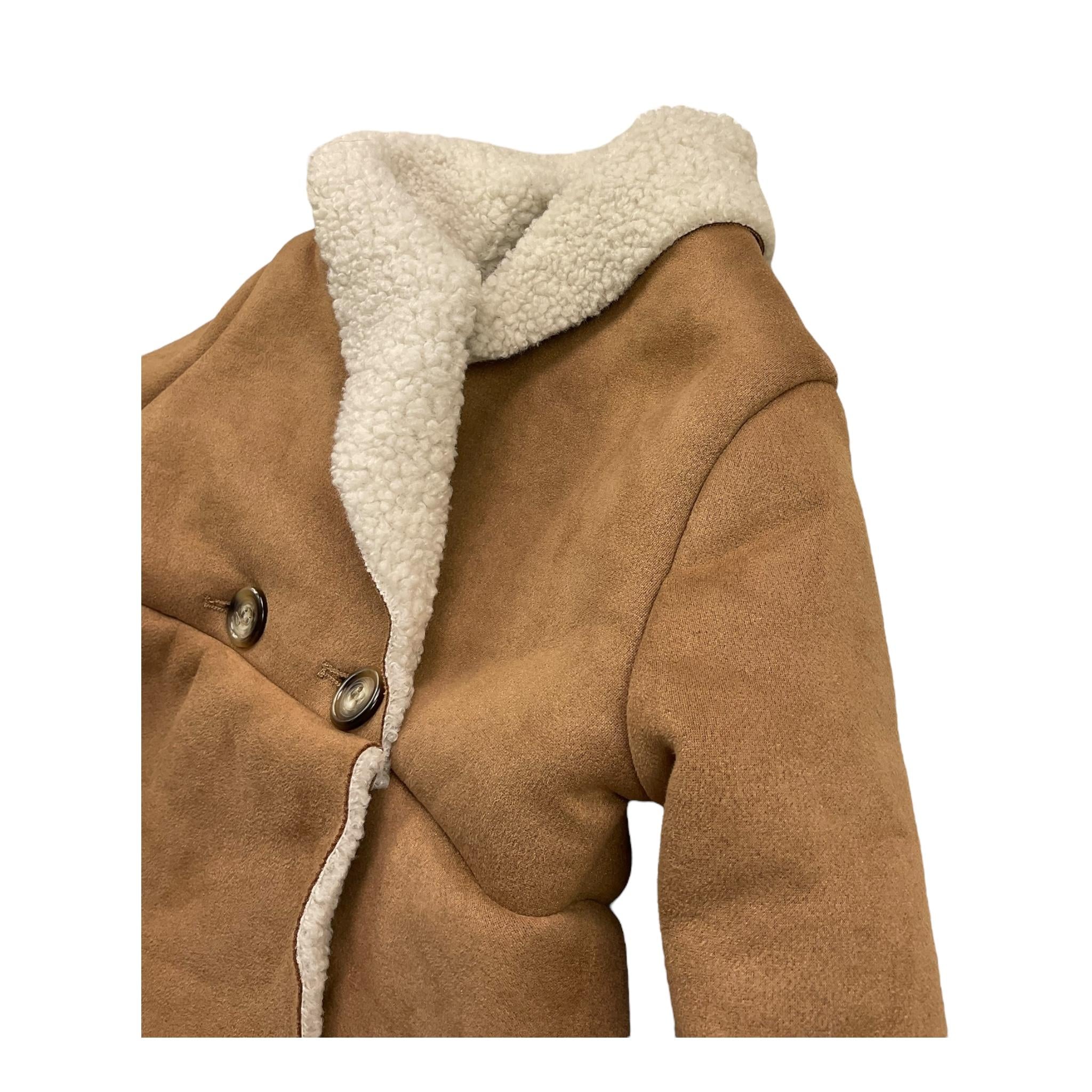 JANICE cappotto tinta unita con pelliccia Cammello per Neonata JN636NN CAMMELLO JANICE 