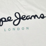 Pepe Feamo Shirt Girocollo Tinta Unita con Stampa per Bambino PB503993 BIANCO PEPE JEANS 