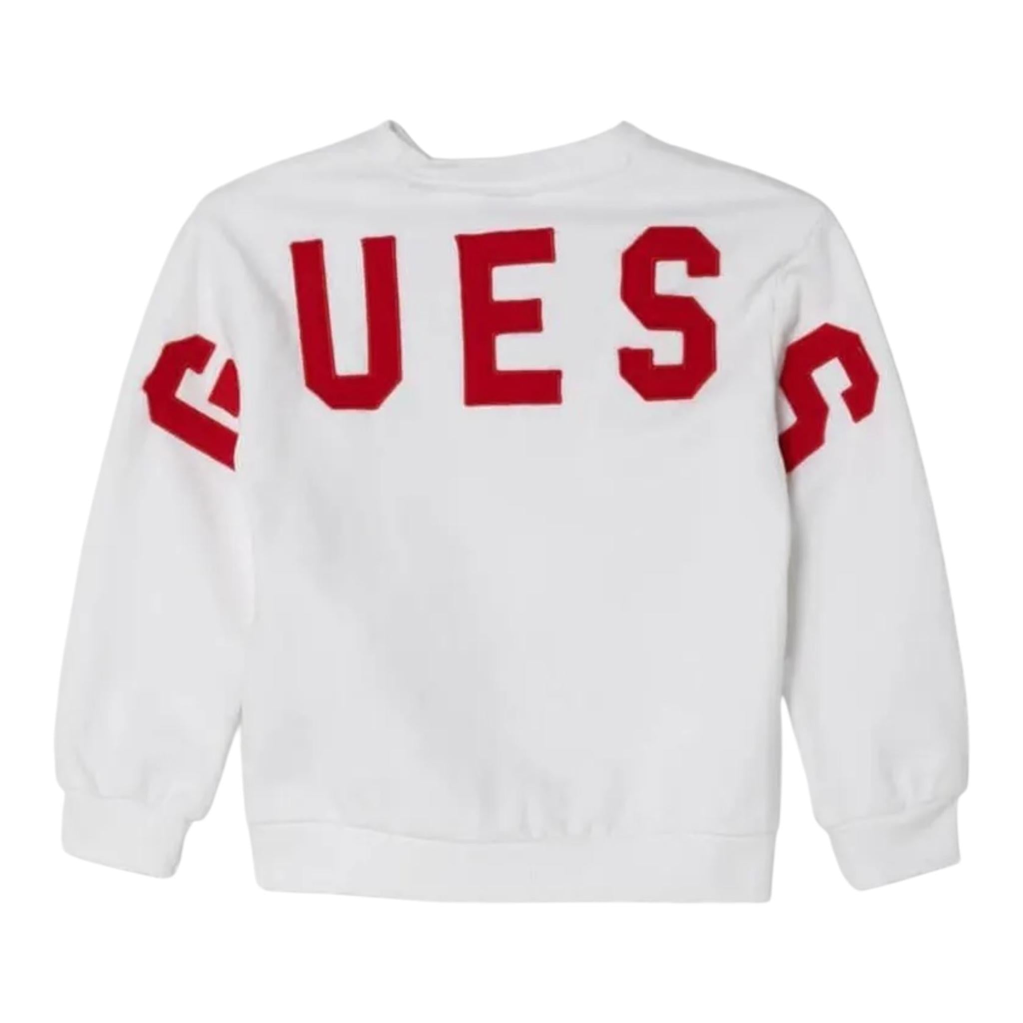 GUESS felpa tinta unita girocollo Bianco per Bambino N3YQ05KAD73 BIANCO GUESS 