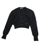 NAIDA cardigan tinta unita  Nero per Bambina NAMA315 NERO NAIDA 