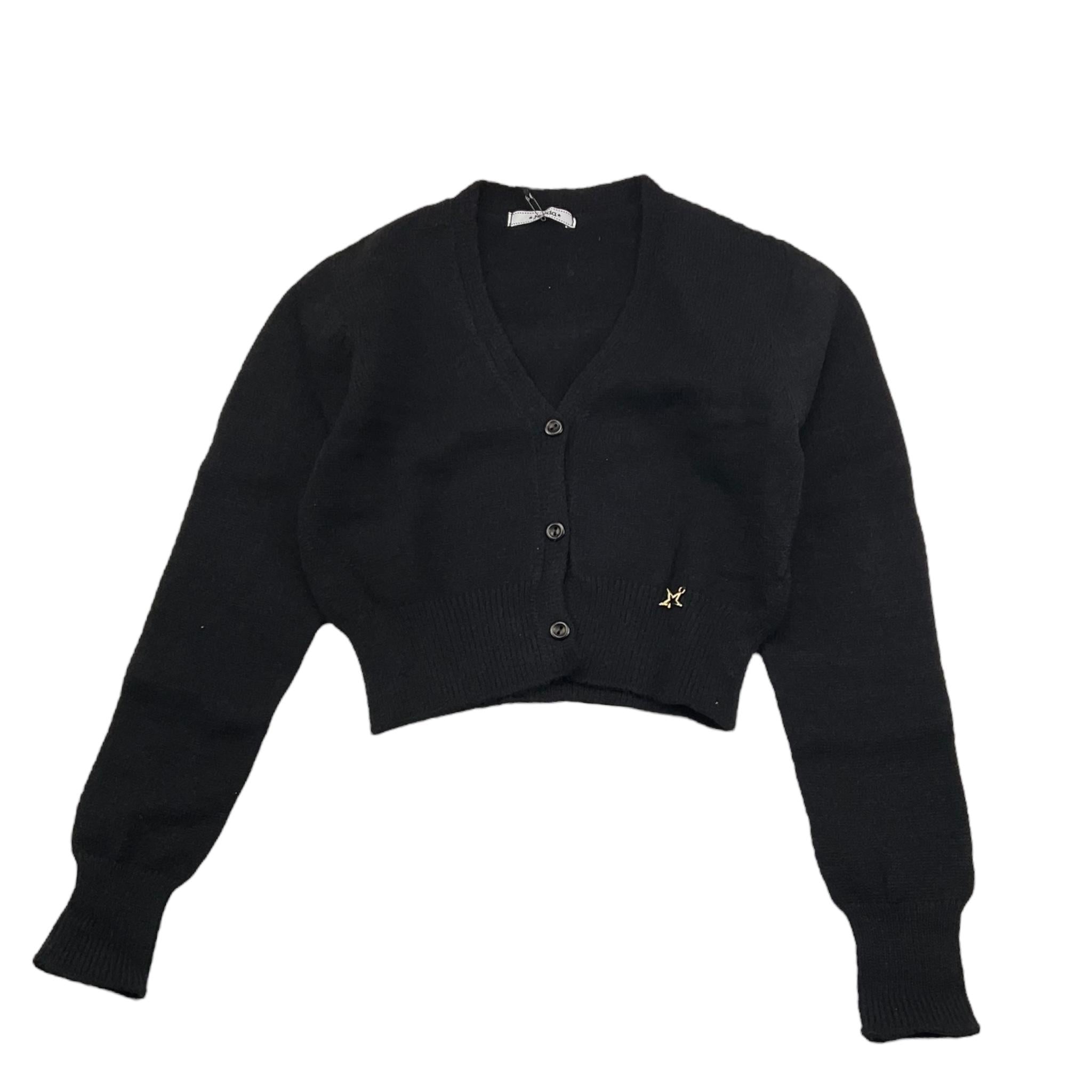 NAIDA cardigan tinta unita  Nero per Bambina NAMA315 NERO NAIDA 