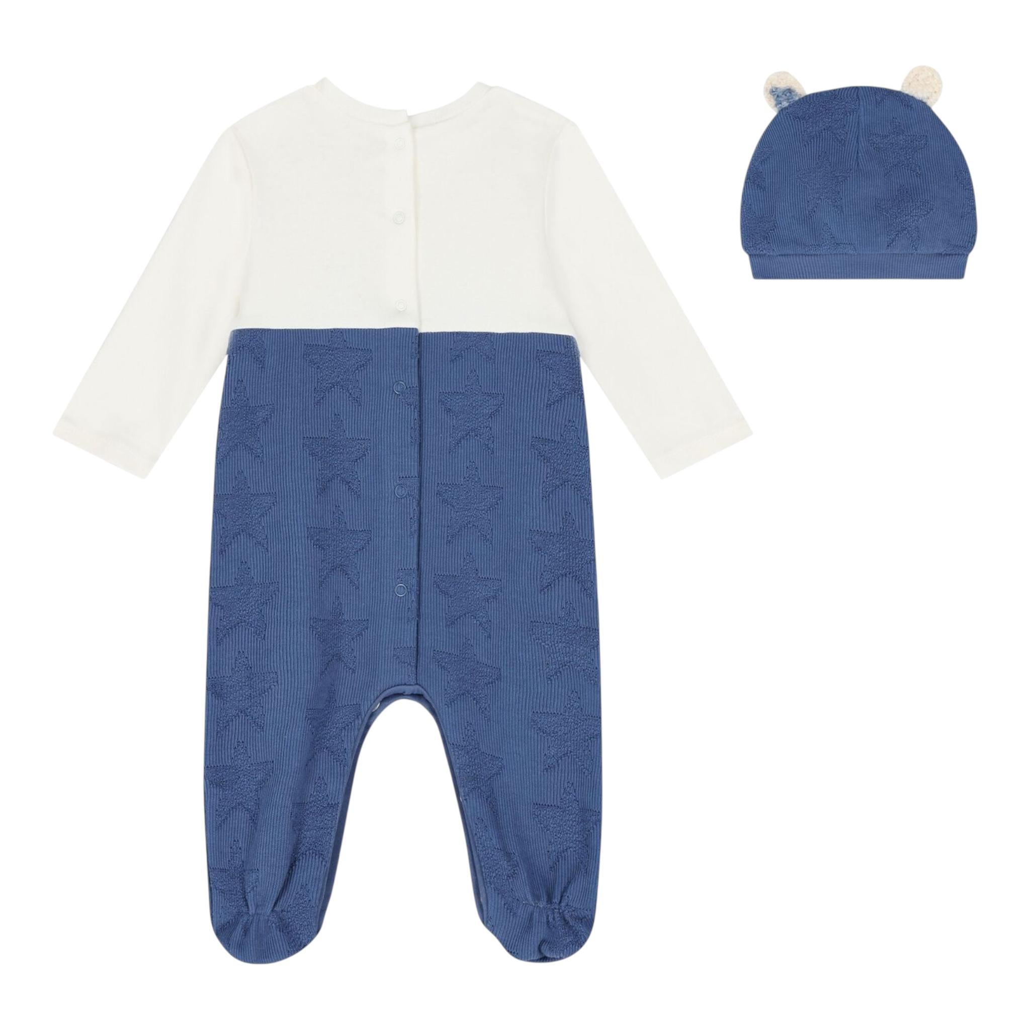 MAYORAL set utina bicolore con salopette e shirt integrata-cappello Bianco/blu per Neonato 2618 BIANCO/BLU MAYORAL 