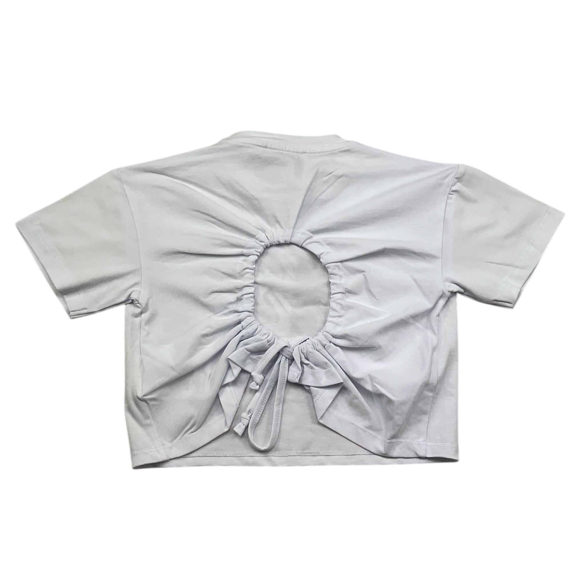 Gaelle T-Shirt Girocollo Tinta Unita con Logo per Bambina 2746MY00380 BIANCO GAELLE 