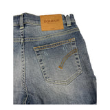 Dondup Blaue, einfarbige Denim-Bermudashorts für Jungen