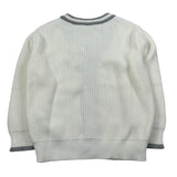 Eleventy Cardigan Tinta Unita con Pofili In Contrasto per Bambino EW9P50X BIANCO ELEVENTY 