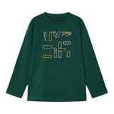 MAYORAL shirt girocollo tinta unita con stampa Verde per Bambino 173X VERDE MAYORAL 