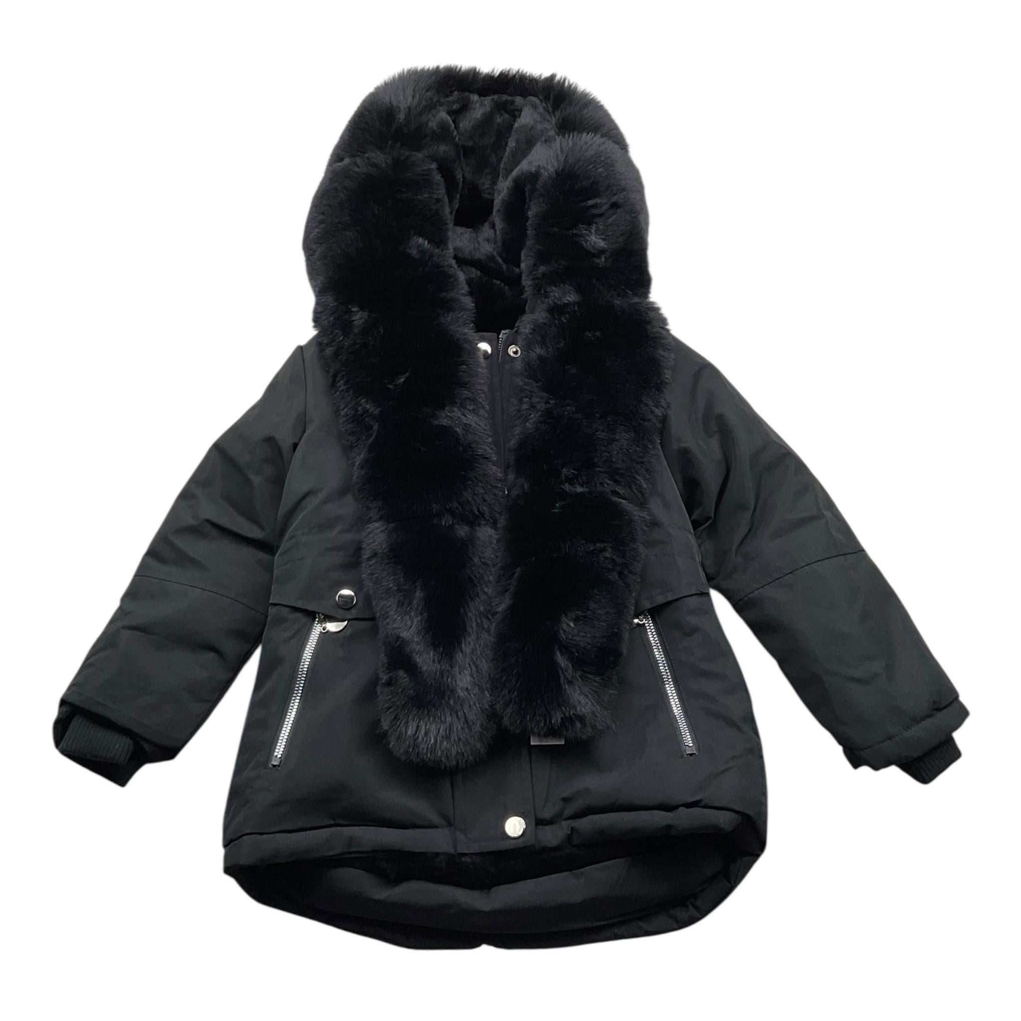 MISS IMAGE giubbino tinta unita con cappuccio Nero per Bambina LF0998 NERO MISS IMAGE 