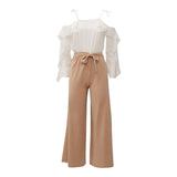 Liu Jo Tuta Bicolore Manica Lunga per Bambina GA5157X BIANCO/BEGIE LIU JO 