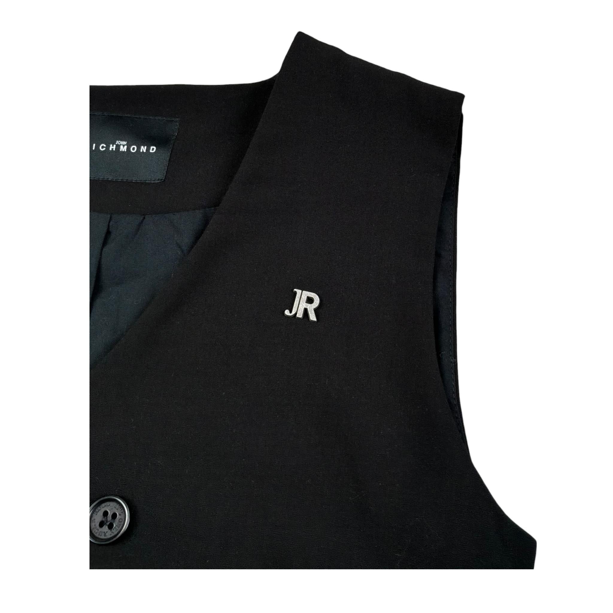 John Richmond Gilet Tinta Unita Doppiopetto per Bambino RBP25220GTX NERO JOHN RICHMOND 