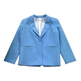 Patrizia Pepe Schlichte Jacke mit hellblauem Knopf für Mädchen