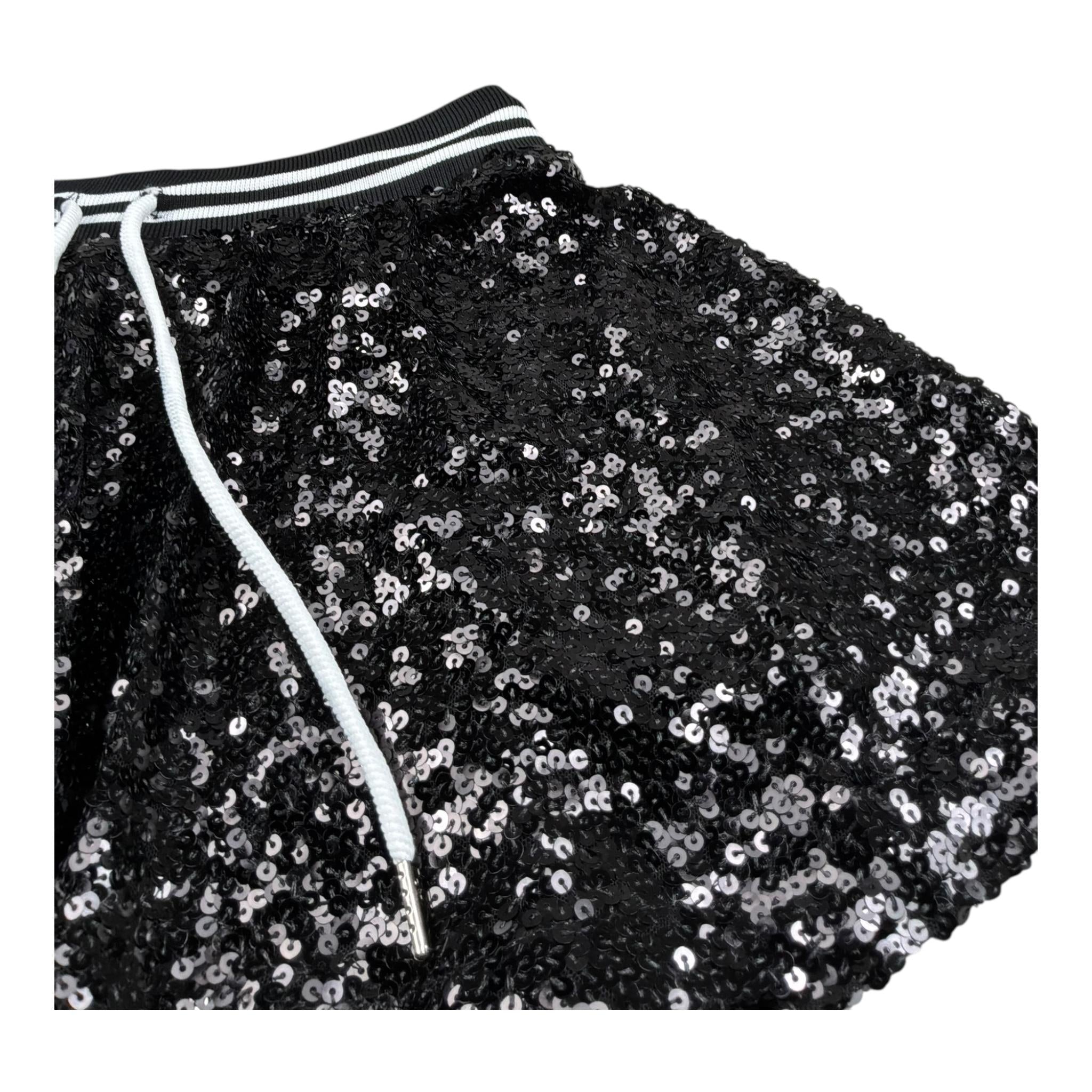 John Richmond Gonna Tinta Unita con Paillettes per Bambina RGP26054GO NERO JOHN RICHMOND 