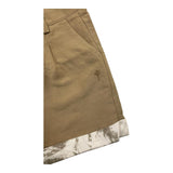 Cesare Paciotti Einfarbige Bermuda-Shorts mit verstellbarer Taille, Beige für Neugeborene