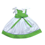 Ilfarobimbi Abito Tinta Unita Giromanica con Fiocchi per Neonata IFB50585 VERDE ILFAROBIMBI 