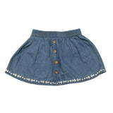 Losan Baby Mädchen Einfarbiger Denim-Culotte-Rock Hellblau