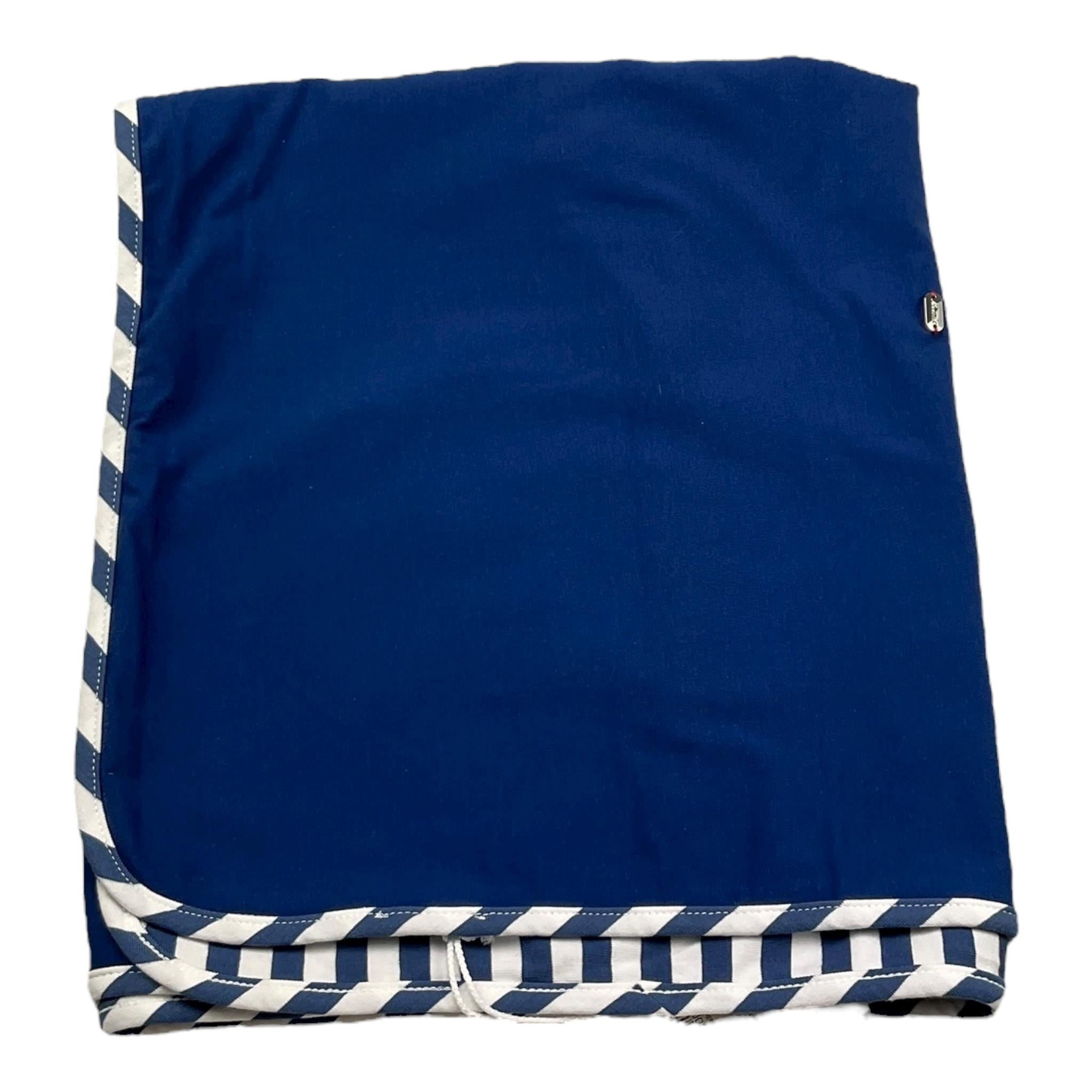 Ninnaoh Coperto Tinta Unita Ricami per Neonato E21COP201 BLU NINNAOH 