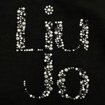 LIU JO shirt girocollo tinta unita con stampa e applicazioni Nero per Bambina GF4093X NERO LIU JO 