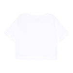 Il Gufo T-Shirt Girocollo Tinta Unita con Ricamo per Neonata P25TS473MF001N BIANCO IL GUFO 