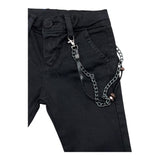Never Too Einfarbige Hose mit verstellbarer Taille Schwarz für Baby