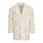 Dou Dou Giacca Tinta Unita con Applicazioni per Bambina DW2A34X PANNA DOU DOU 