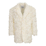 Dou Dou Giacca Tinta Unita con Applicazioni per Bambina DW2A34X PANNA DOU DOU 