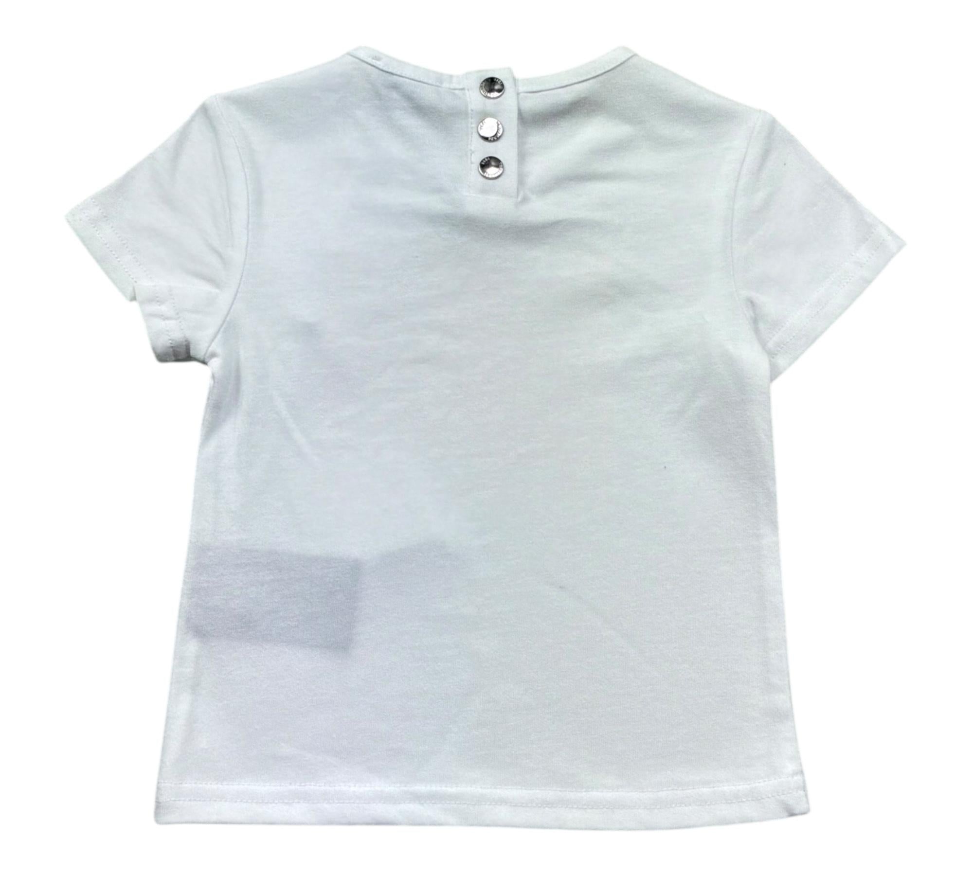 Trussardi T-Shirt Girocollo Tinta Unita con Stampa per Neonata TIP26134TS BIANCO TRUSSARDI 