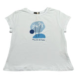 Manila Grace T-Shirt Girocollo Tinta Unita con Stampa per Bambina MG2642 BIANCO MANILA GRACE 