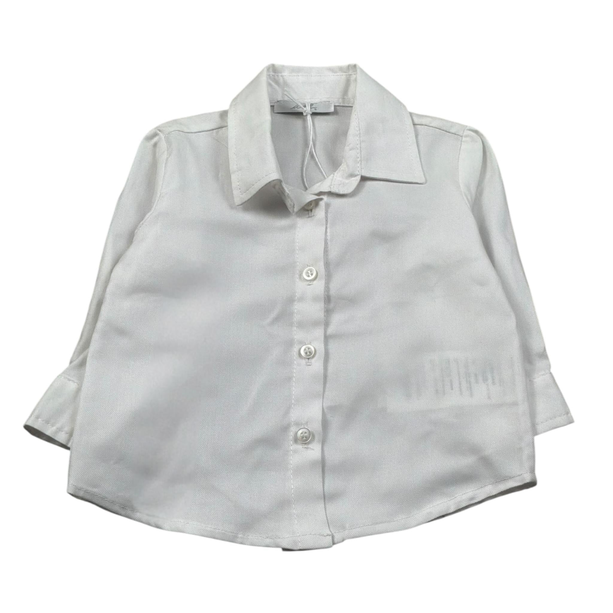 M+E' Camicia Manica Lunga Tint Unita Bianco per Neonato UE0448N BIANCO M+E' 