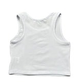 Mousse Canotta Tinta Unita con Stampa per Bambina UNILEOOOJ BIANCO MOUSSE 