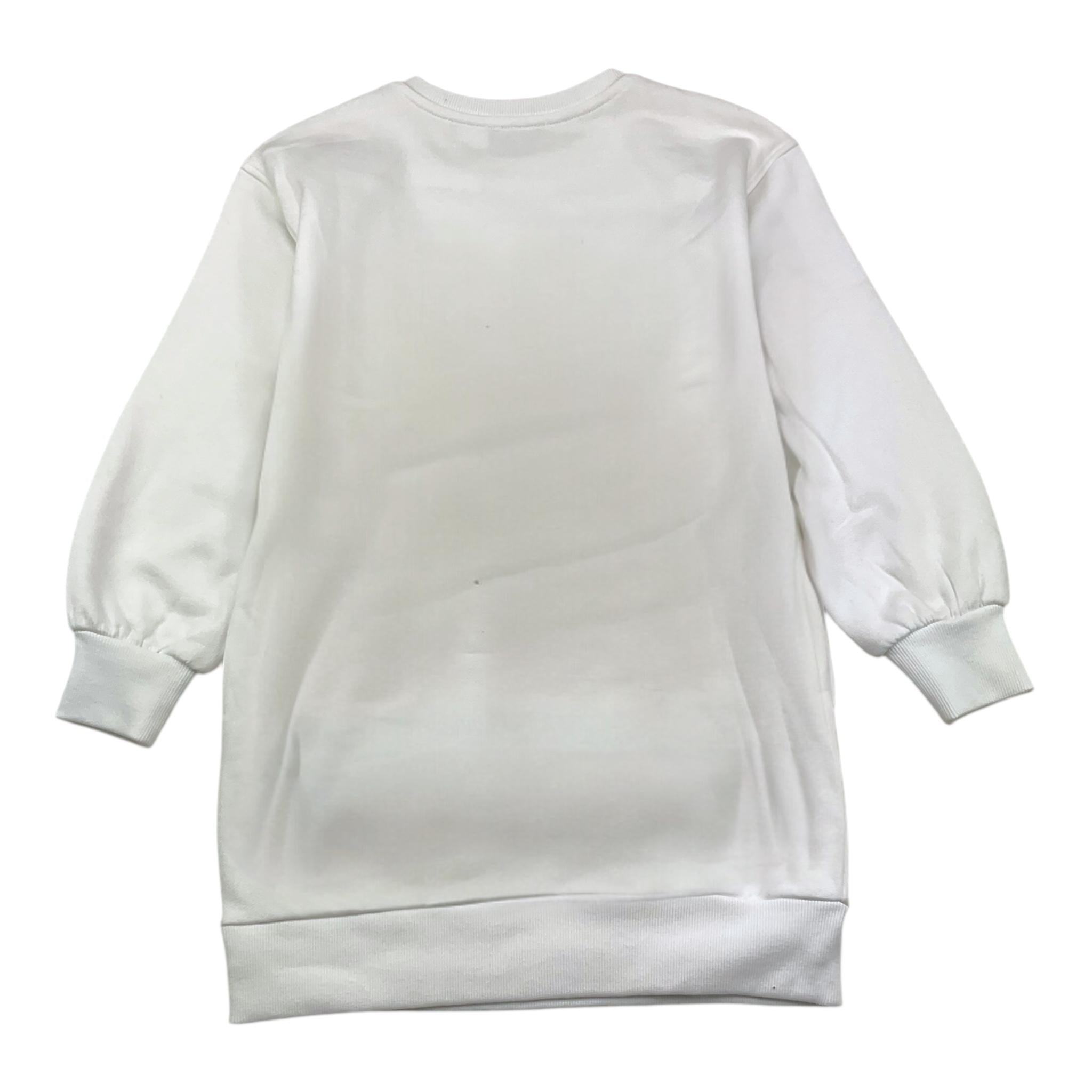 MOSCHINO abito modello felpa tinta unita con stampa Bianco per Bambina HBV0DP BIANCO MOSCHINO 