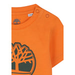 Timberland T-Shirt Girocollo Tinta Unita con Stampa per Bambino T60506X ARANCIONE TIMBERLAND 