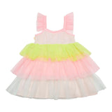 Billieblush – Ärmelloses, mehrfarbiges Tüllkleid für Baby-Mädchen