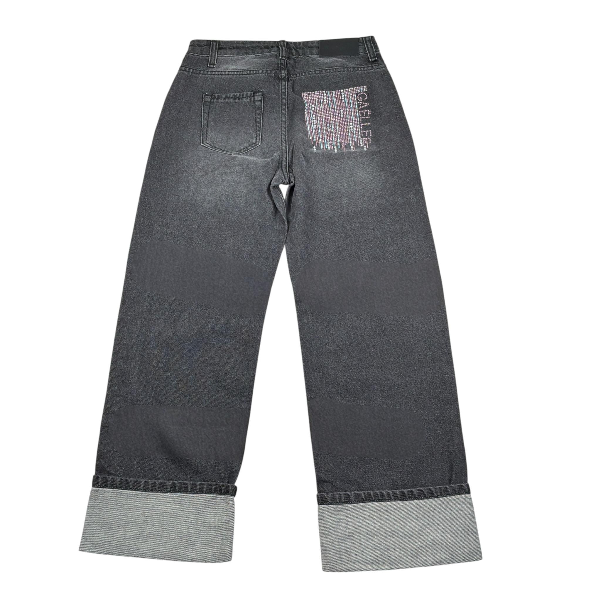 Gaelle Jeans tinta unita Modello Palazzo Nero per Bambina 2741PD0981 NERO GAELLE 