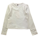PLEASE maglia girocollo tinta unita a costine Panna per Bambina ML66072G68 PANNA PLEASE 