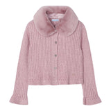 MAYORAL cardigan tinta unita con colletto rimovibile Rosa per Bambina 4362XXX ROSA MAYORAL 