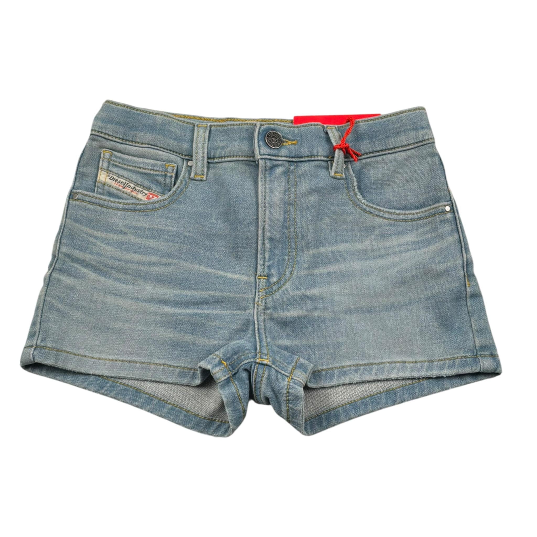 Diesel Short In Denim tinta unita Azzurro per Bambina J00205 AZZURRO DIESEL 