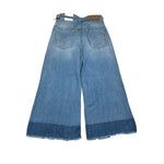 Please Jeans Tinta Unita Modello A Palazzo per Bambina PH06012G72 BLU PLEASE 