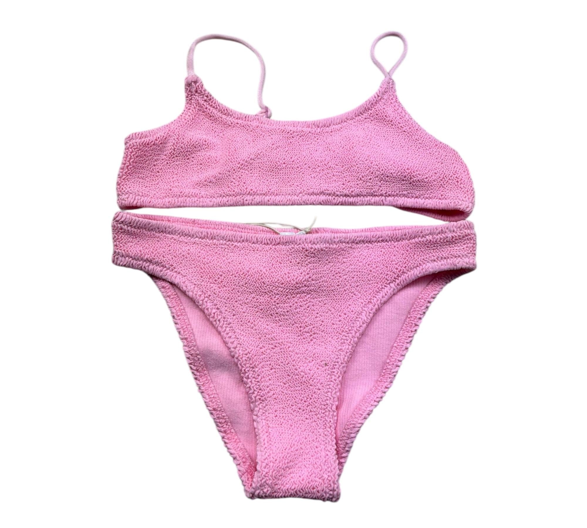 Saint Barth Costume 2 Pezzi Fascia-Mutandina Tinta Unita per Bambina CRINKLE ROSA SAINT BARTH 