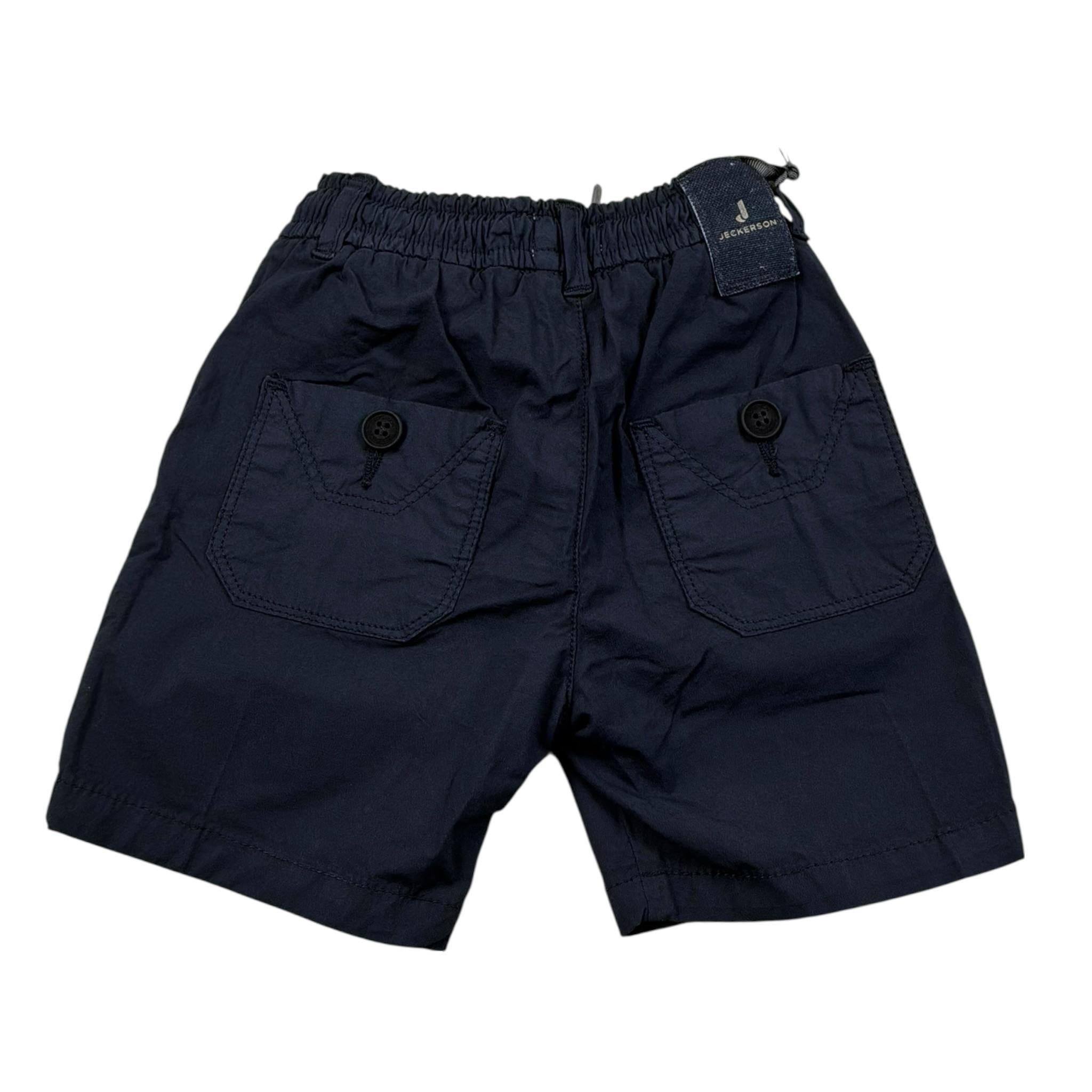 Jeckerson Bermuda Tinta Unita con Elastico In Vita per Neonato JN4021 BLU JECKERSON 
