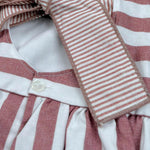 Calamaro Abito Bicolore con Fantasia A Righe per Neonata 21300 BIANCO CALAMARO 