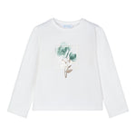 MAYORAL shirt girocollo tinta unita con stampa Bianco per Bambina 4066 BIANCO MAYORAL 